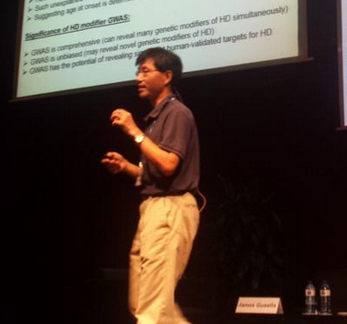 Jong-Min Lee presented exciting news about genetic differences linked to earlier or later than expected onset of HD. These help us direct our drug development efforts.  